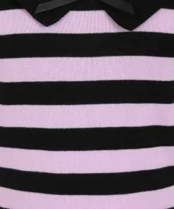 New In Collectif Babette Striped 40's Jumper Black Lila 9 New In Collectif Babette Striped 40's Jumper Black Lila
