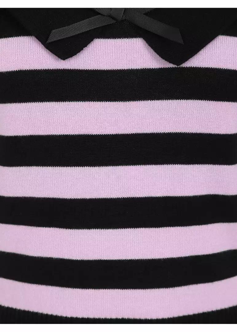 New In Collectif Babette Striped 40's Jumper Black Lila 5 New In Collectif Babette Striped 40's Jumper Black Lila