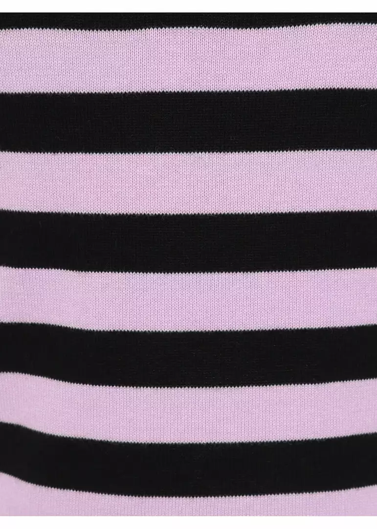 New In Collectif Babette Striped 40's Jumper Black Lila 7 New In Collectif Babette Striped 40's Jumper Black Lila
