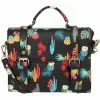 New In Collectif Joanna Tropical Cactus Satchel 60's Bag Black 2 New In Collectif Joanna Tropical Cactus Satchel 60's Bag Black