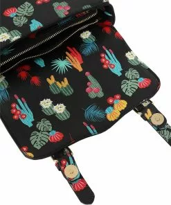 New In Collectif Joanna Tropical Cactus Satchel 60's Bag Black