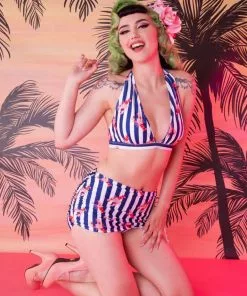 Collectif X Playful Promises Lobster 50's Bikini Top Multi Colour New In
