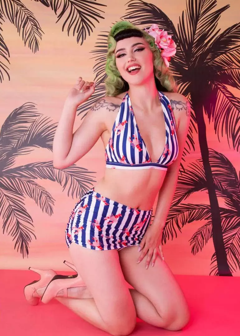 Collectif X Playful Promises Lobster 50's Bikini Top Multi Colour New In 4 Collectif X Playful Promises Lobster 50's Bikini Top Multi Colour New In