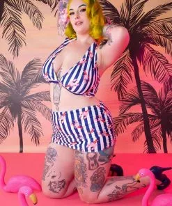 Collectif X Playful Promises Lobster 50's Bikini Top Multi Colour New In