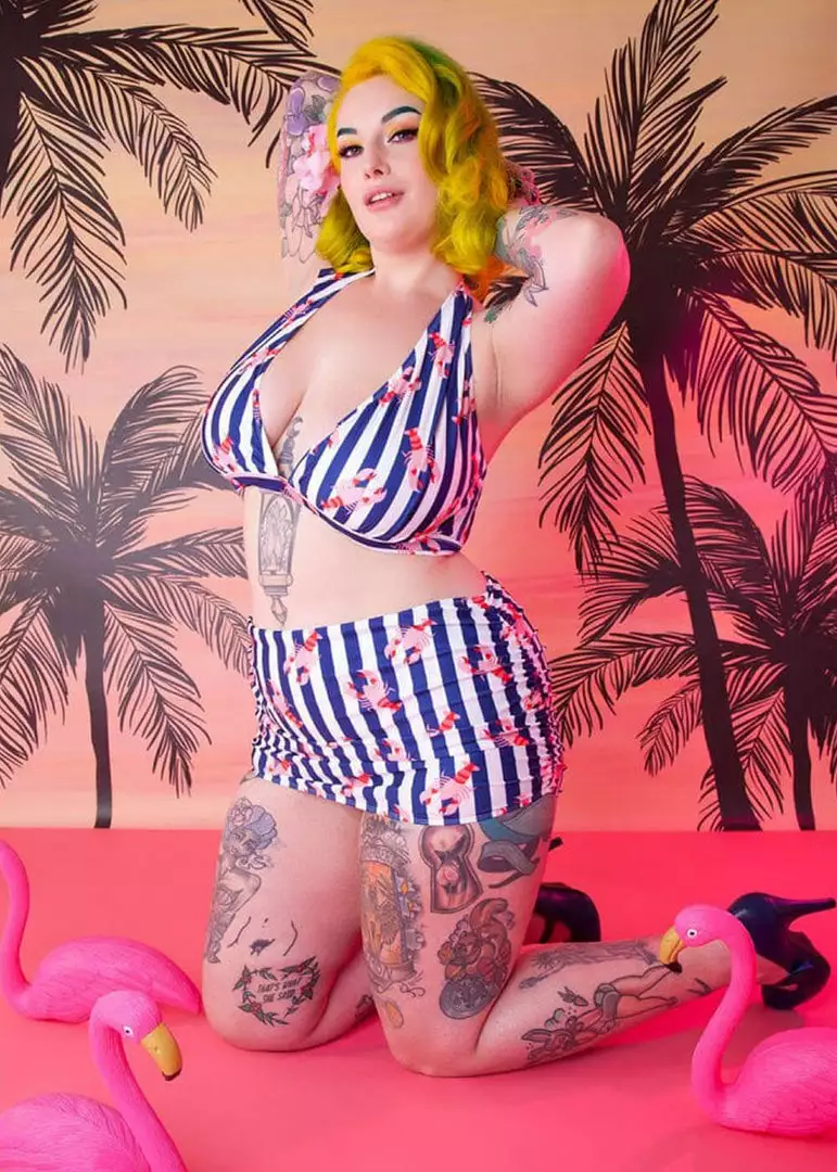 Collectif X Playful Promises Lobster 50's Bikini Top Multi Colour New In 3 Collectif X Playful Promises Lobster 50's Bikini Top Multi Colour New In
