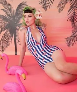 Collectif X Playful Promises Lobster 50's Swimsuit Multi