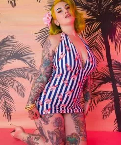 Collectif X Playful Promises Lobster 50's Swimsuit Multi