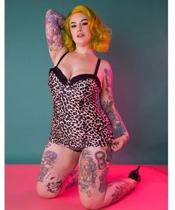 Collectif X Playful Promises Leopard 50's Swimsuit Multi