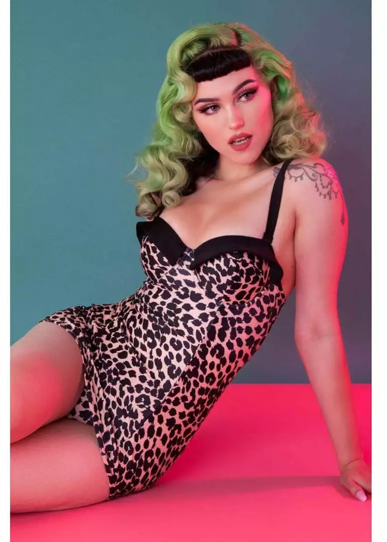 Collectif X Playful Promises Leopard 50's Swimsuit Multi 3 Collectif X Playful Promises Leopard 50's Swimsuit Multi