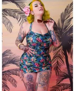 Collectif X Playful Promises Jungle 50's Swimsuit Multi