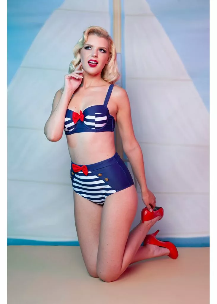 New In Collectif X Playful Promises Nautical 50's Bikini Briefs Multi 5 New In Collectif X Playful Promises Nautical 50's Bikini Briefs Multi