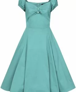 Collectif Dolores Classic 50's Swing Dress Teal New In
