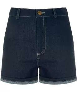 Collectif Lily 50's Shorts Denim Navy