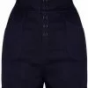 Collectif Nomi High Waist Shorts Black New In