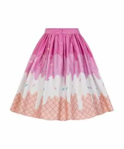 Collectif Jasmine Ice Cream 50's Swing Skirt Pink 9 Collectif Jasmine Ice Cream 50's Swing Skirt Pink