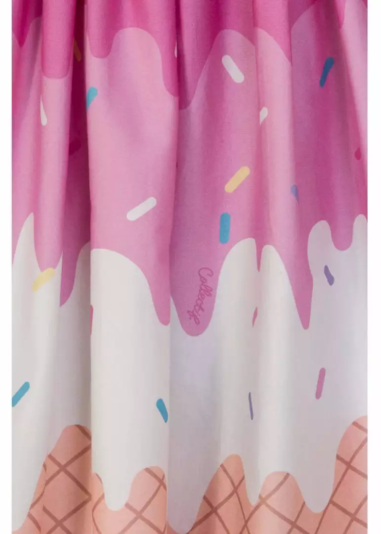 Collectif Jasmine Ice Cream 50's Swing Skirt Pink 4 Collectif Jasmine Ice Cream 50's Swing Skirt Pink