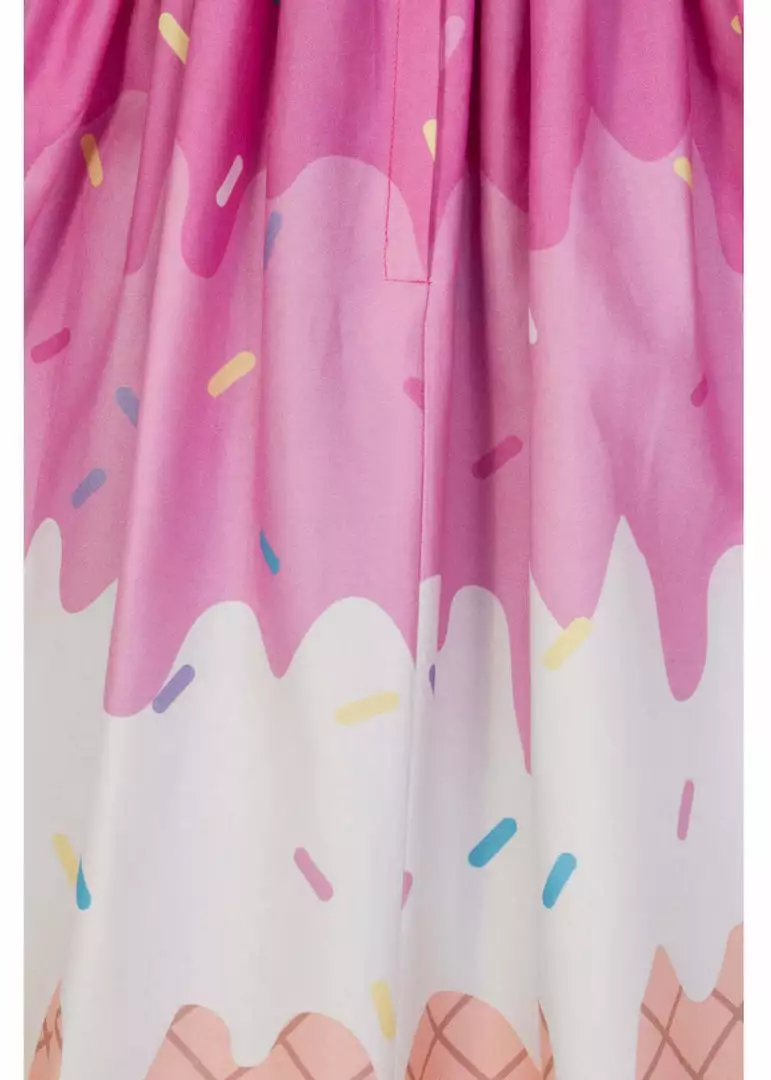 Collectif Jasmine Ice Cream 50's Swing Skirt Pink 6 Collectif Jasmine Ice Cream 50's Swing Skirt Pink