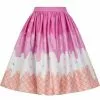 Collectif Jasmine Ice Cream 50's Swing Skirt Pink