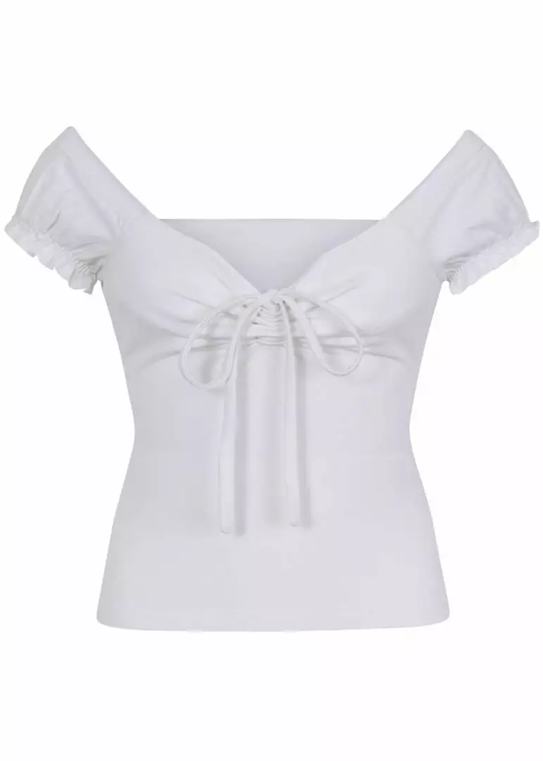 New In Collectif Sasha T-Shirt White 3 New In Collectif Sasha T-Shirt White