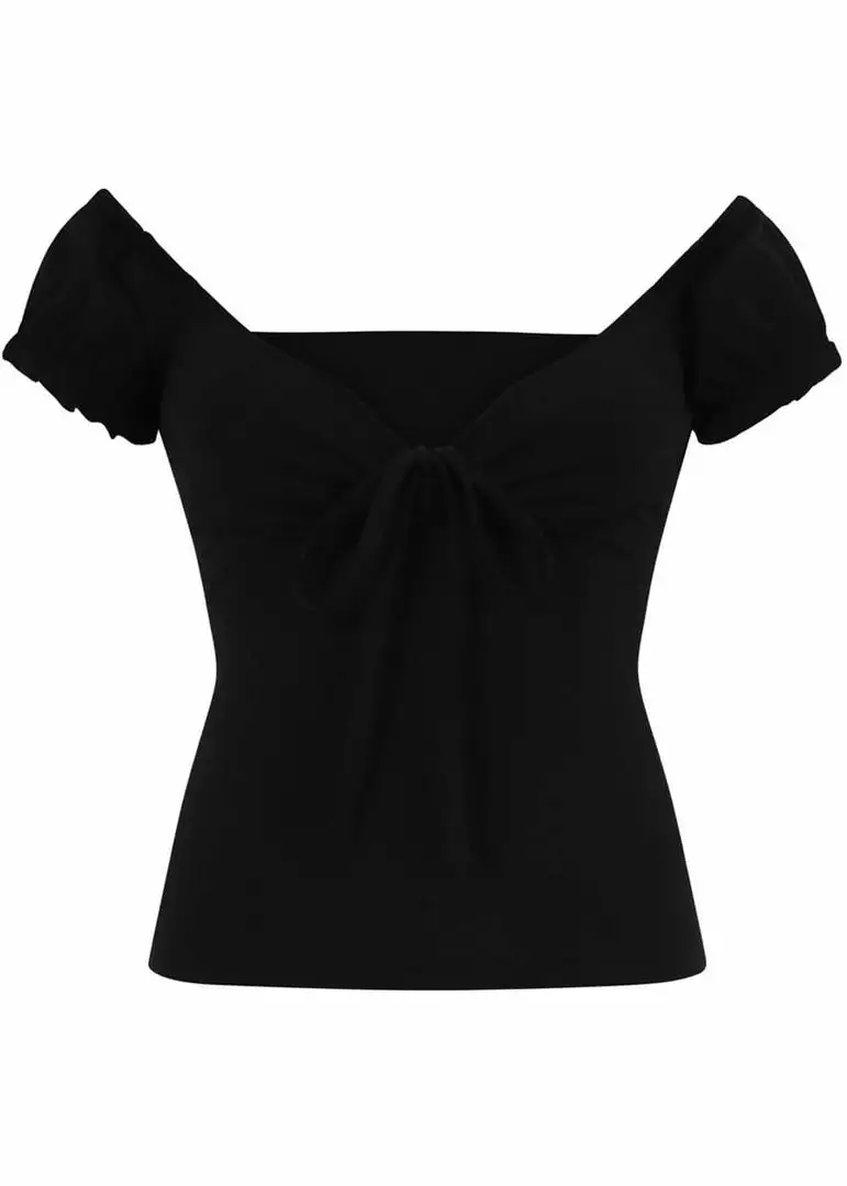 Collectif Sasha T-Shirt Black New In 4 Collectif Sasha T-Shirt Black New In