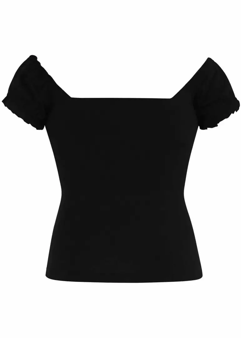 Collectif Sasha T-Shirt Black New In 5 Collectif Sasha T-Shirt Black New In