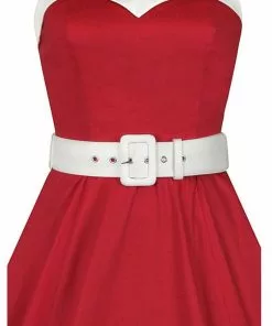 Collectif Georgie Nautical 50's Swing Dress Red