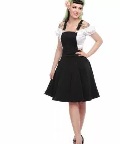 Collectif Kayden Braces 50's Swing Dress Black New In 11 Collectif Kayden Braces 50's Swing Dress Black New In