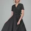 Collectif Caterina Mini Polkadot 40's Swing Dress Black New In 1 Collectif Caterina Mini Polkadot 40's Swing Dress Black New In