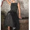 New In Collectif Frances Polkadot 50's Swing Dress Black 2 New In Collectif Frances Polkadot 50's Swing Dress Black
