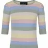 Collectif Chrissie Teacup Stripe 50's Jumper Multi 2 Collectif Chrissie Teacup Stripe 50's Jumper Multi