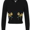 Collectif Abigail Sunflower 40's Cardigan Black