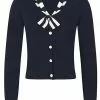Collectif Doreen 40's Cardigan Navy White New In 2 Collectif Doreen 40's Cardigan Navy White New In