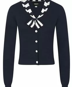 Collectif Doreen 40's Cardigan Navy White New In