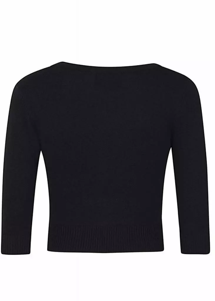 Collectif Charlene Phoenix 50's Cardigan Black 6 Collectif Charlene Phoenix 50's Cardigan Black