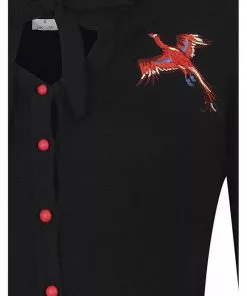 Collectif Charlene Phoenix 50's Cardigan Black