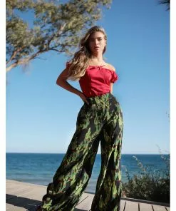 Collectif Alizee Cactusland 70's Trousers Black New In