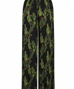 Collectif Alizee Cactusland 70's Trousers Black New In