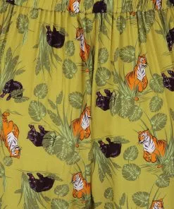 Collectif Alizee Pantherology 70's Trousers Green 9 Collectif Alizee Pantherology 70's Trousers Green