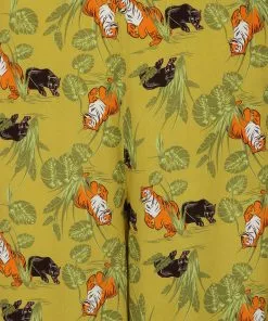 Collectif Alizee Pantherology 70's Trousers Green