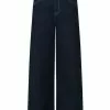Collectif Rebel Kate Wide Leg 50's Jeans Navy Blue 2 Collectif Rebel Kate Wide Leg 50's Jeans Navy Blue