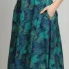 Collectif Mattie Cool Palm 50's Swing Skirt Blue 2 Collectif Mattie Cool Palm 50's Swing Skirt Blue