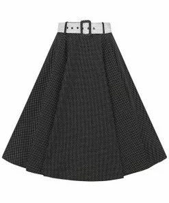 Collectif Clair Mini Polkadot 50's Swing Skirt Black White