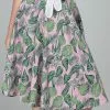 Collectif Matilde Pink Forest 50's Swing Skirt Pink