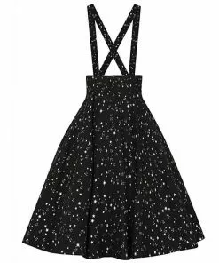 Collectif Lexi Night Sky 60's Skater Skirt Black 10 Collectif Lexi Night Sky 60's Skater Skirt Black