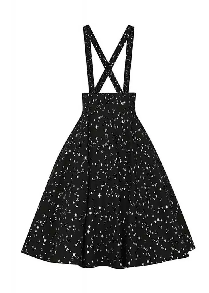 Collectif Lexi Night Sky 60's Skater Skirt Black 6 Collectif Lexi Night Sky 60's Skater Skirt Black