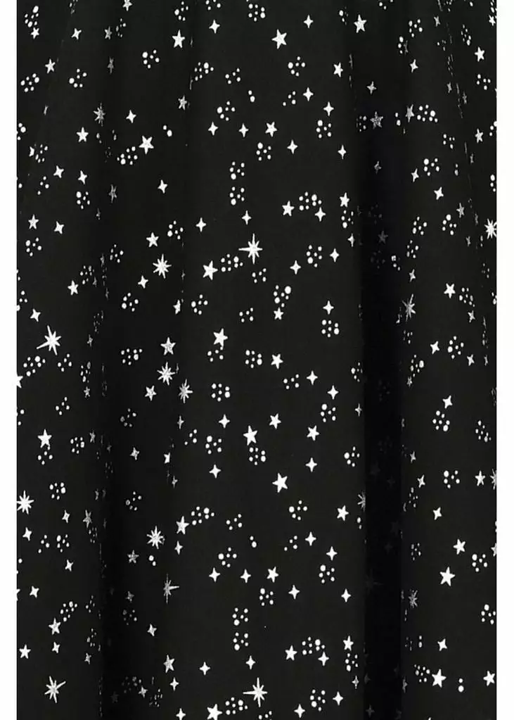 Collectif Lexi Night Sky 60's Skater Skirt Black 7 Collectif Lexi Night Sky 60's Skater Skirt Black