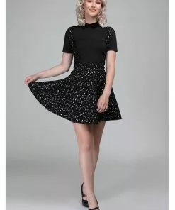 Collectif Lexi Night Sky 60's Skater Skirt Black 9 Collectif Lexi Night Sky 60's Skater Skirt Black