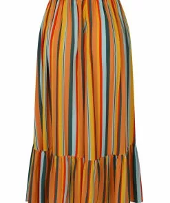 Collectif Katrina Sahara Stripe 60's Skirt Multi New In 9 Collectif Katrina Sahara Stripe 60's Skirt Multi New In