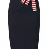 Collectif Marinella 40's Pencil Skirt Navy