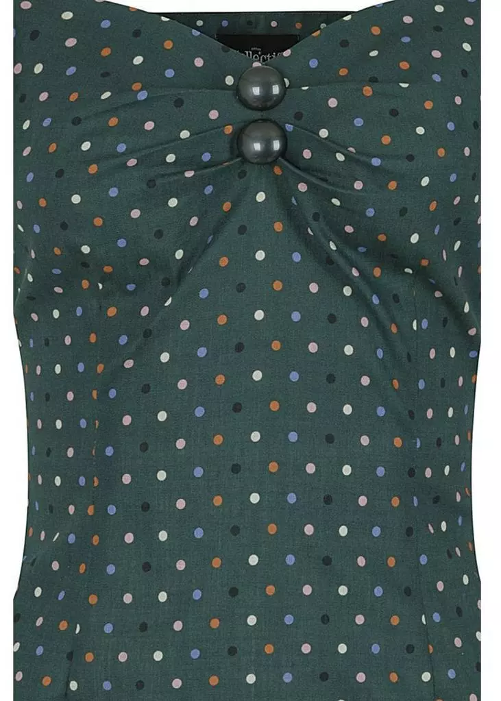 Collectif Dolores Polkadot 50's Top Green 4 Collectif Dolores Polkadot 50's Top Green